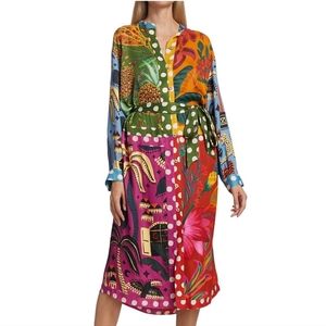 Farm Rio Earth Rainbow Shirtdress